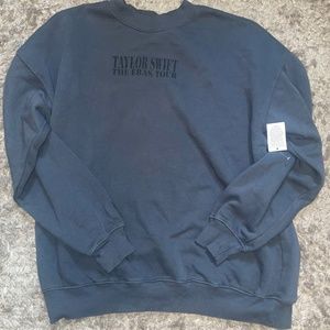 Taylor Swift: The Eras Tour Blue Crewneck With International Dates (Size M)